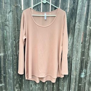 Lularoe Plus Size Ribbed Long Sleeve Top